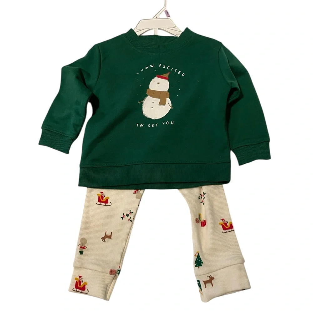 Carter’s 2-Piece Snowman Outfit -‎ 9 Months - NWT